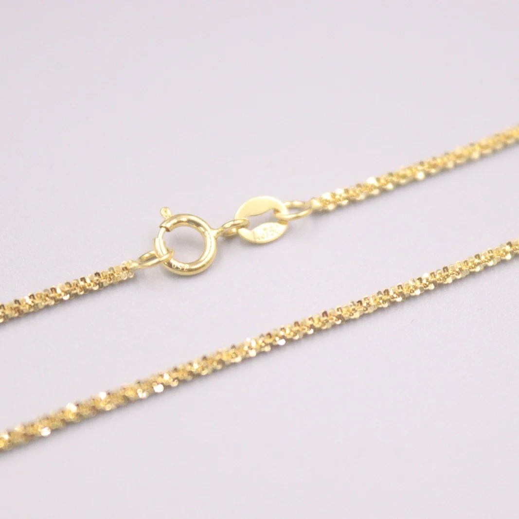 Comprare Collana A Catena In Oro Giallo 18 Carati Au750 Reale Per Donna Collana Da Donna In Oro Con Girocollo A Stella Piena Da 1.5mm Regalo Da 20''