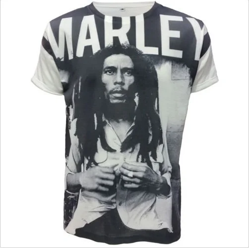 Мужская летняя футболка с 3D принтом Bob Marley Legend повседневная одежда топы футболки