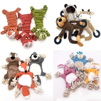 1pc pet dog toys stuffed chew plush squeaker animals pet toys puppy fox squirrel for dogs cat chew squeak toy pet products