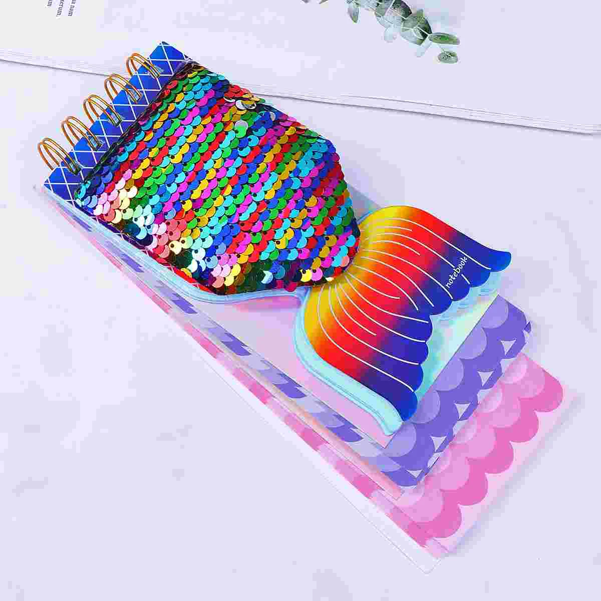 

Оригинальный блокнот с мини-блестками, восхитительный блокнот с весами в виде рыбок, блокнот для записей для дома и школы