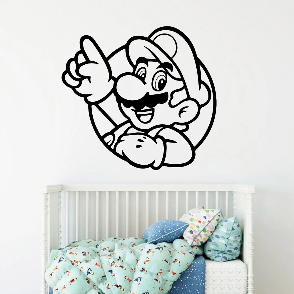 Модные наклейки на стену с супер Марио для любителей геймеров детской комнаты