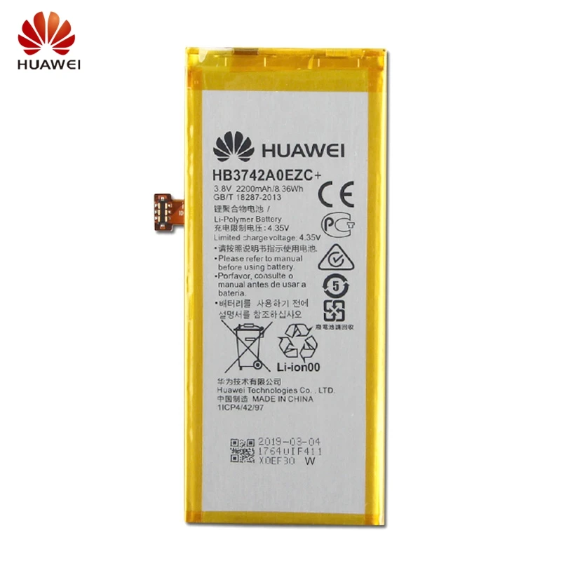 Оригинальная сменная батарея huawei HB3742A0EZC+ для huawei Ascend P8 Lite, аутентичная батарея для телефона 2200 мАч