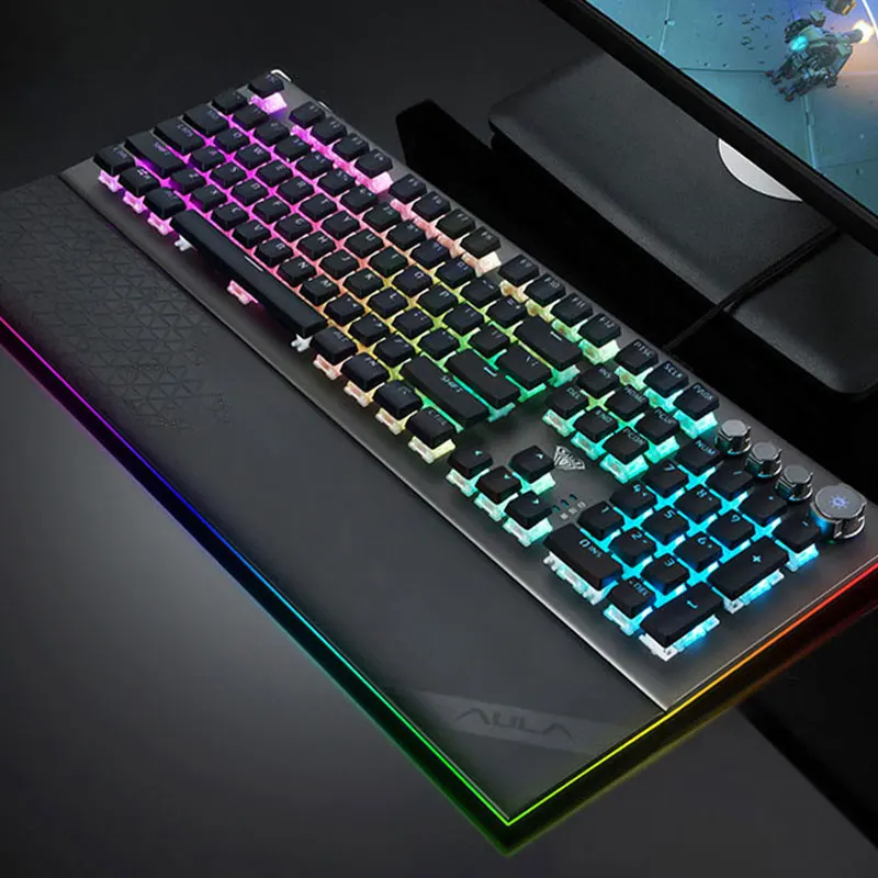 Клавиатура игровая Механическая Проводная с RGB-подсветкой и защитой от фиктивных