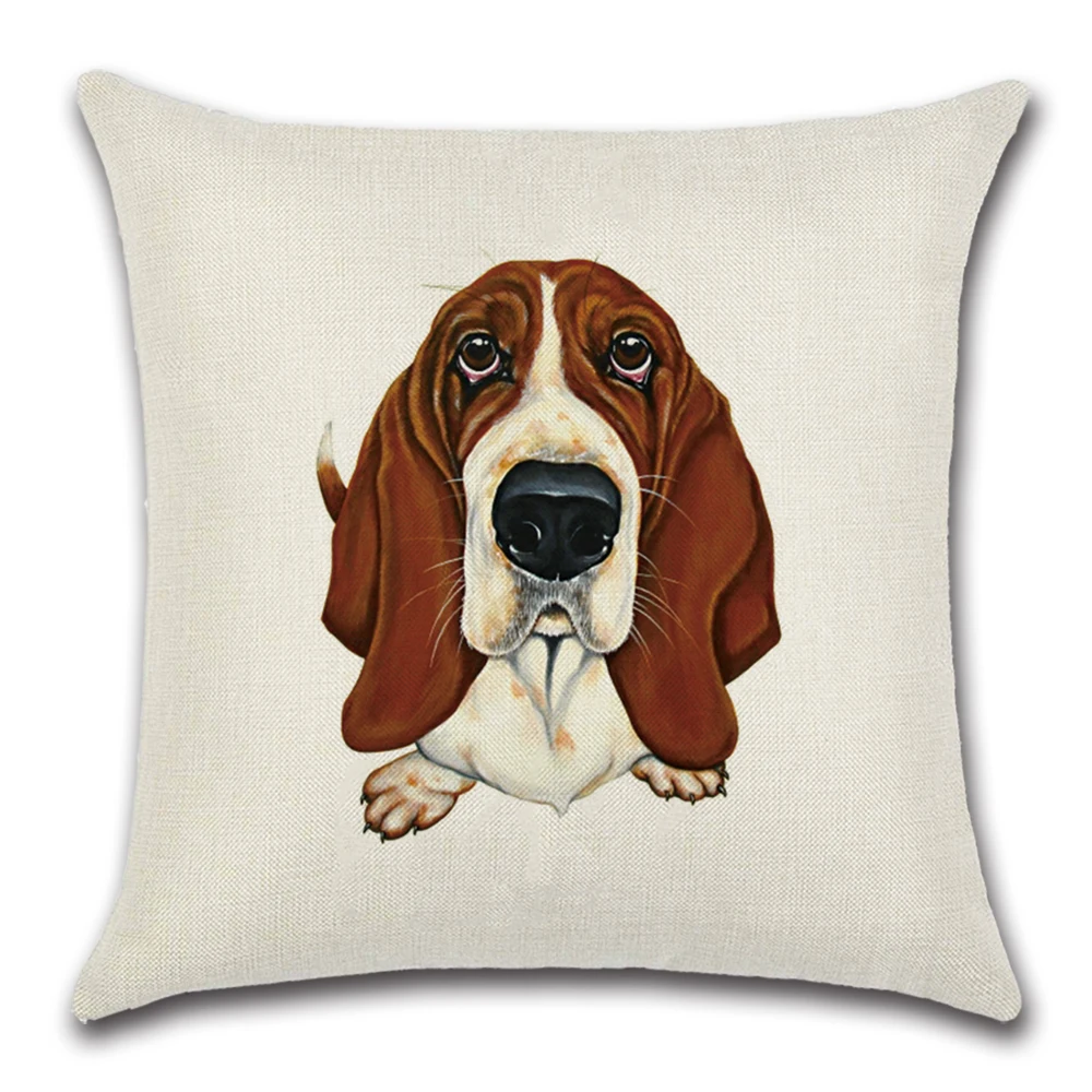 1 шт. квадратная хлопковая льняная цветная наволочка для домашних животных