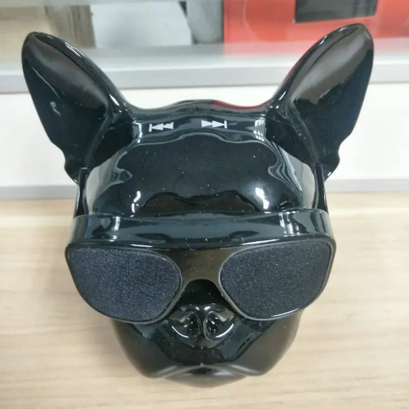 Enlarge Cartoon New Aero Bull Dog Wireless Bluetooth Speaker Touch HIFI Outdoor Personality Portable Mini Dog Head Portable Gift Audio