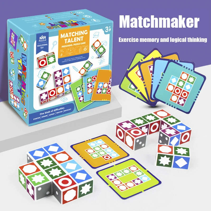 

Matching Board Game Children's Wooden Toy Set Parent-child Interactive Intelligence Development Multiplayer Puzzle Matching Toy