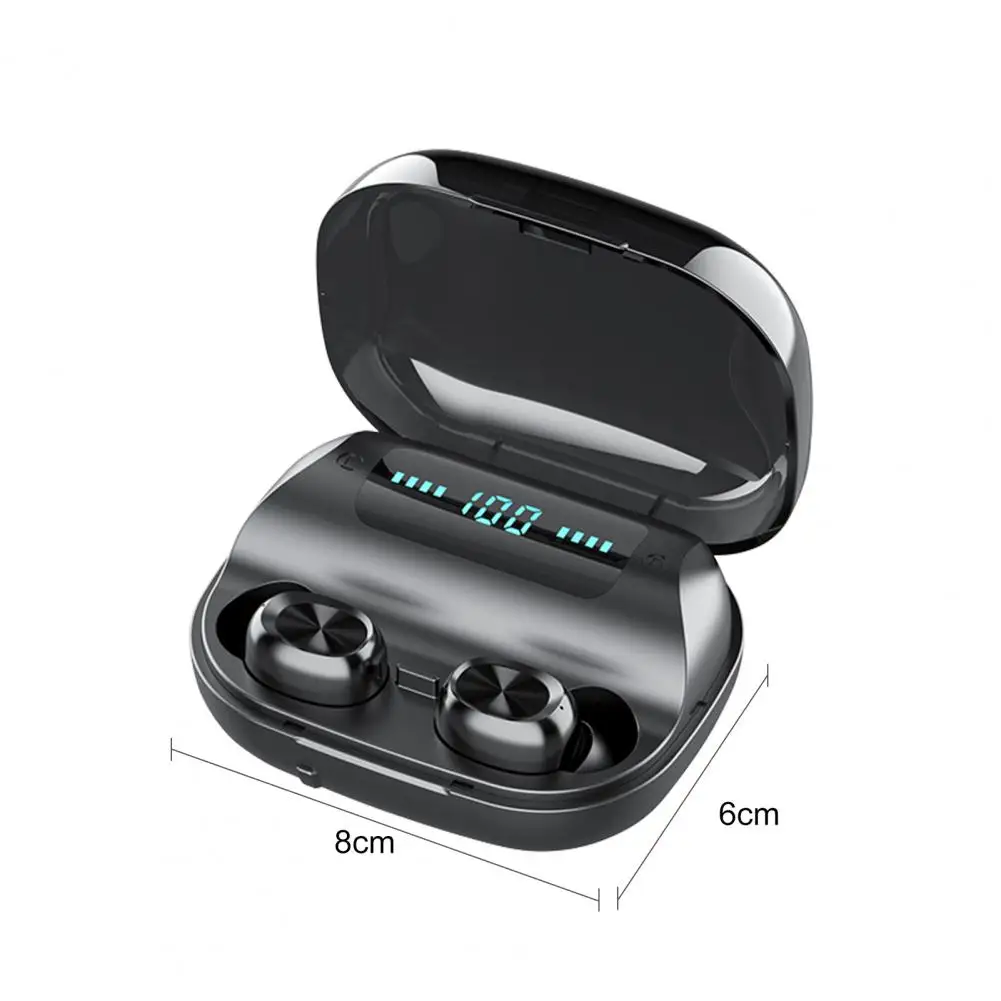 

TWS Bluetooth 5.0 Earphone 1200mAh Charging Box Wireless Headphones Game Music Earphones With Microphones Touch Control Headset