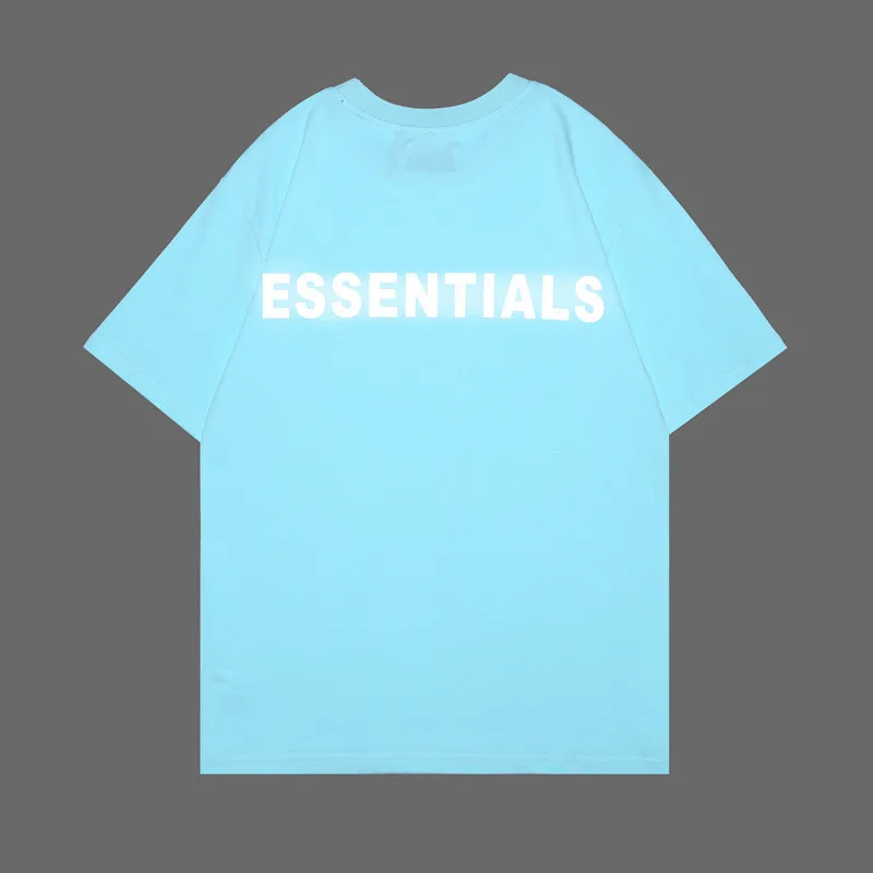 

Hot sale 2021 Spring And Summer FOG Tide Brand Off Men's And Women's Reflective at night Word Printing Short Sleeve T-Shirt