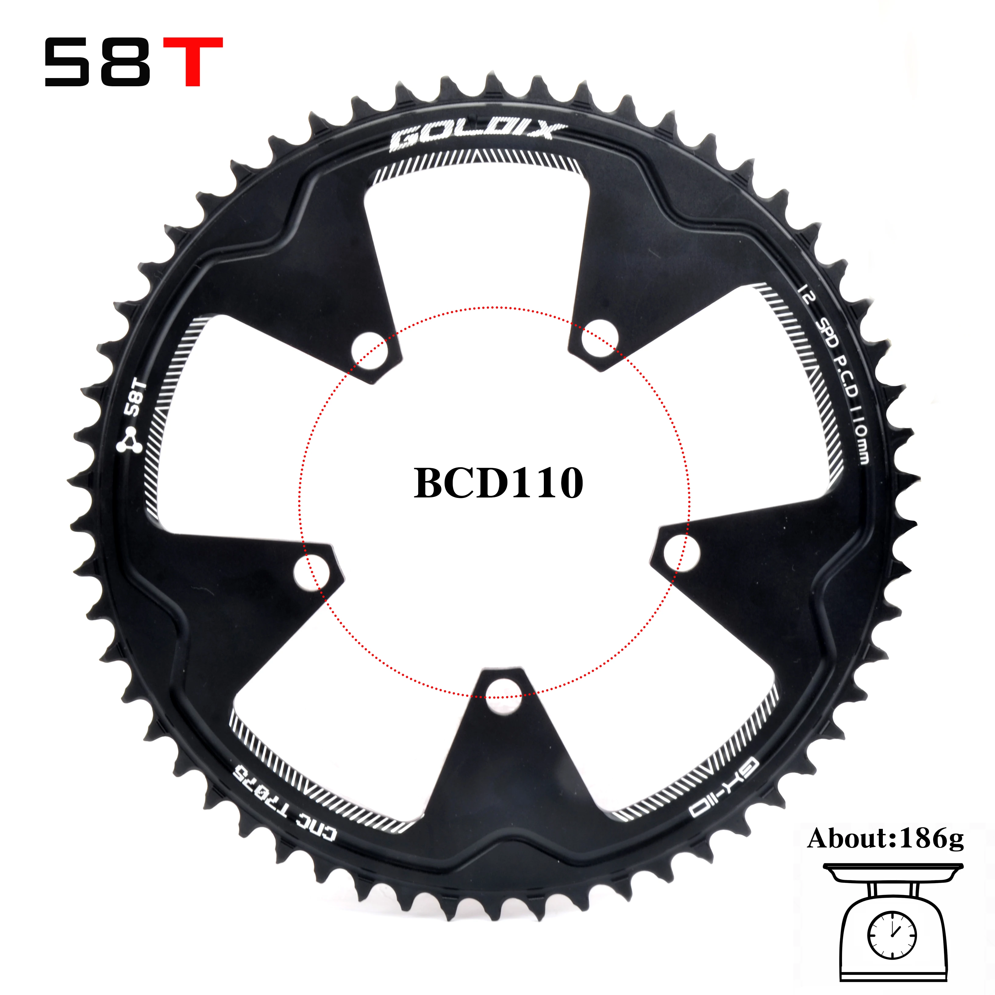 PROWHEEL дорога велосипедная Звездочка 110BCD 130BCD 34/39/50/53 звездочки сталь/алюминиевый