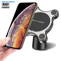 mini 10w qi non slip wireless charger car air vent mount magnetic fast charge phone stand for samsung s9 s8 note 9 for iphone xr