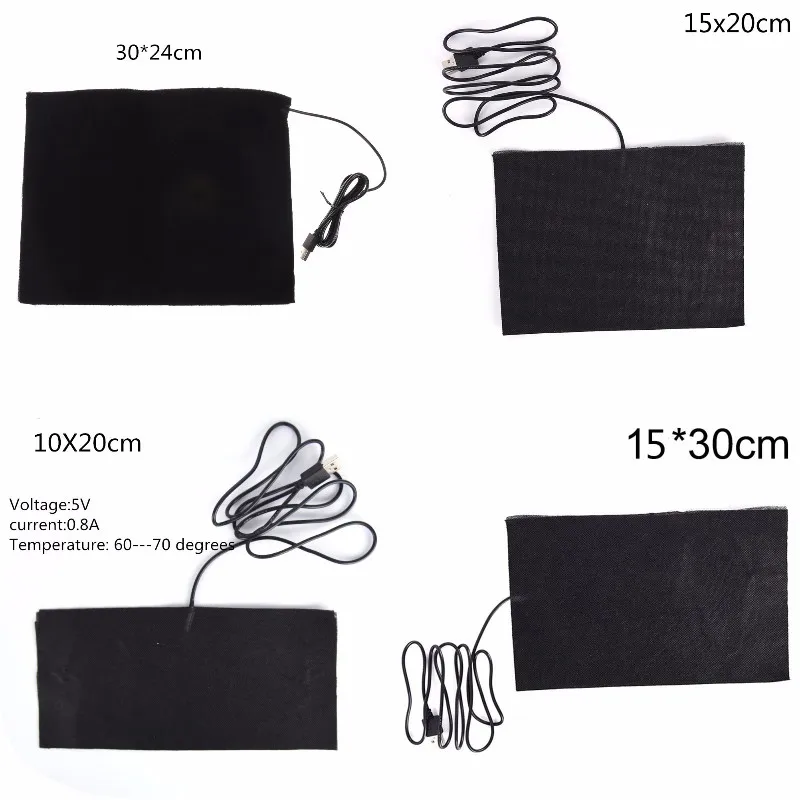 USB Тепловые колодки быстронагревающимися углеродного волокна грелку безопасный