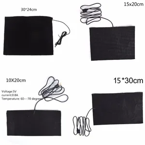 USB-подушечки с подогревом из углеродного волокна, быстрый нагрев, безопасная идентификация ткани, жилета, куртки, обуви, носков