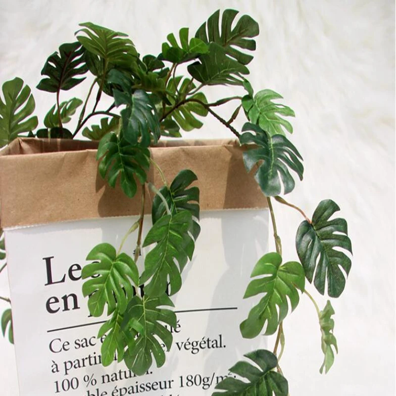 Искусственные растения креативные зеленые цветы венок из виноградных листьев