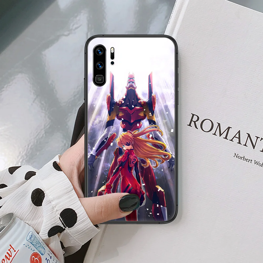 

EVA Ayanami Rei Soryu anime Phone case For Huawei P 10 20 30 40 Mate Smart Lite Z 2019 Pro black black cover 3D coque silicone