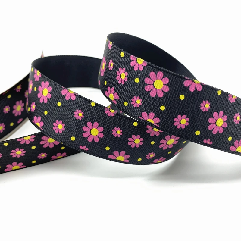 Лента для упаковки волос с принтом хризантемы 5 ярдов 25 мм|Ленты шитья| |