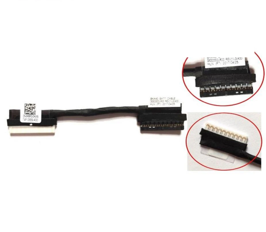 

For Dell 7000 7460 7560 Battery Cable Connector DC02002LR00 0H09FD