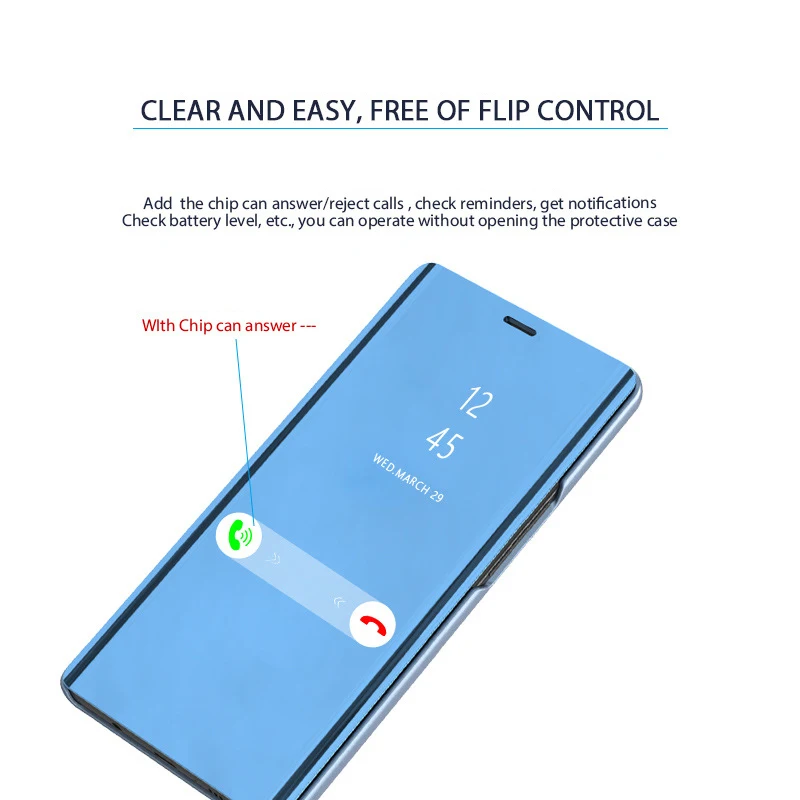 Умный зеркальный флип-чехол для samsung Galaxy A50 A70 A40 A30 A20E A20 A10 M30 M20 M10 чехол Магнитный кожаный PU задний Чехол Для Телефона
