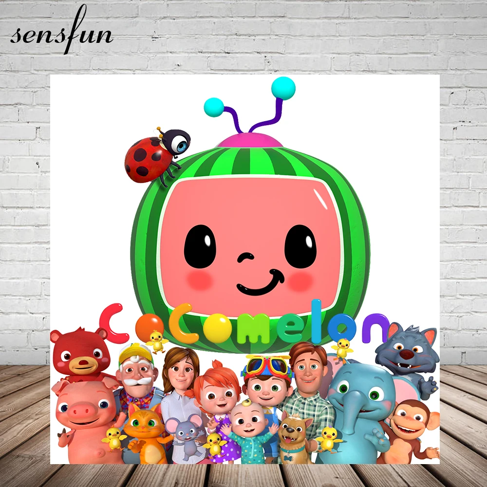 Изготовленный На Заказ Cocomelon Семья фоны для фотосъемки с героями мультфильмов