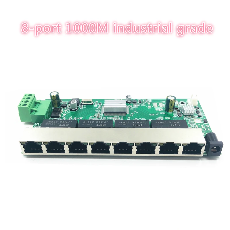 Защитный порт 8 Poe 10/100/1000M промышленный гигабитный коммутатор ethernet|Сетевые
