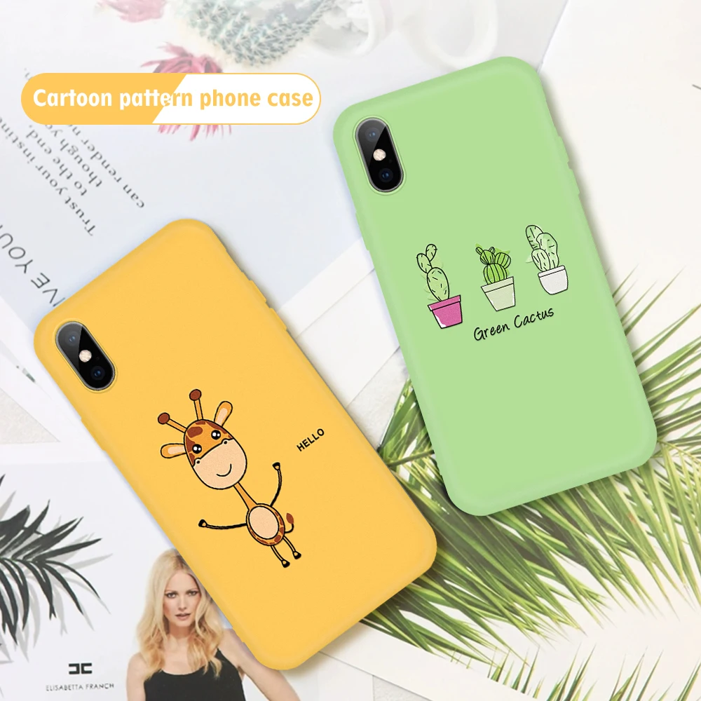 Чехол для телефона с рисунком iPhone XS Max XR X Мягкая силиконовая задняя крышка из ТПУ 6
