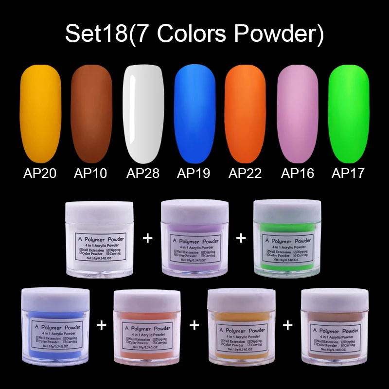 Ламемория акриловый порошок Пыль УФ Дизайн 3D Советы украшения Маникюр дизайн