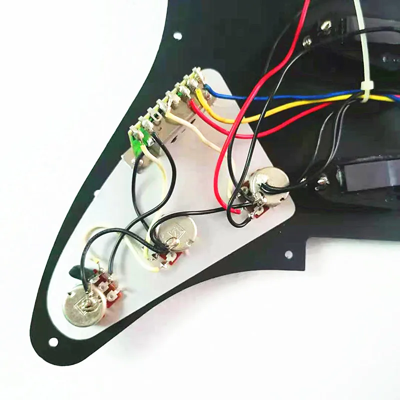 Набор черных жемчужин для электрогитары Pickguard и SSS загруженные Предварительно