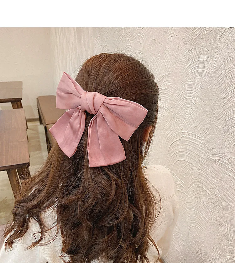 

Women Hair Bow Ties Hair Clips Bowknot Satin Butterfly Bow Hairpin Girl Hair Accessories For Ladies Hairpins