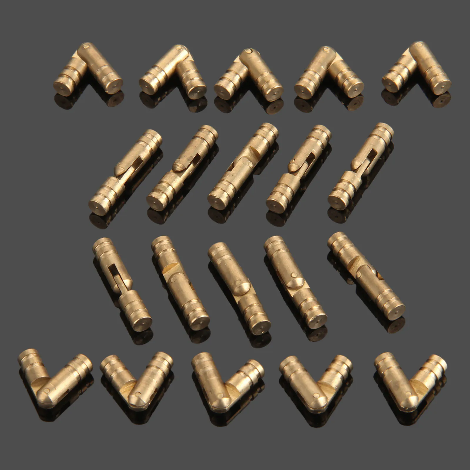 Невидимые скрытые цилиндрические петли 20 шт. из чистой меди латуни крепление на