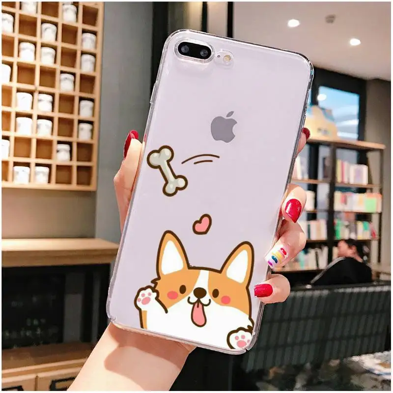 Cute Corgi Butt Animal Phone Case For iPhone X XS MAX 6 6s 7 7plus 8 8Plus 5 5S SE 2020 XR 11 11pro max Clear funda Cover