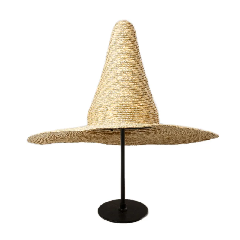 2023 New Fashion Custom Handmade Straw Model Show High-top Women's Men's Hat Sun Hat Leisure Beach Holiday Hat VRIGINER