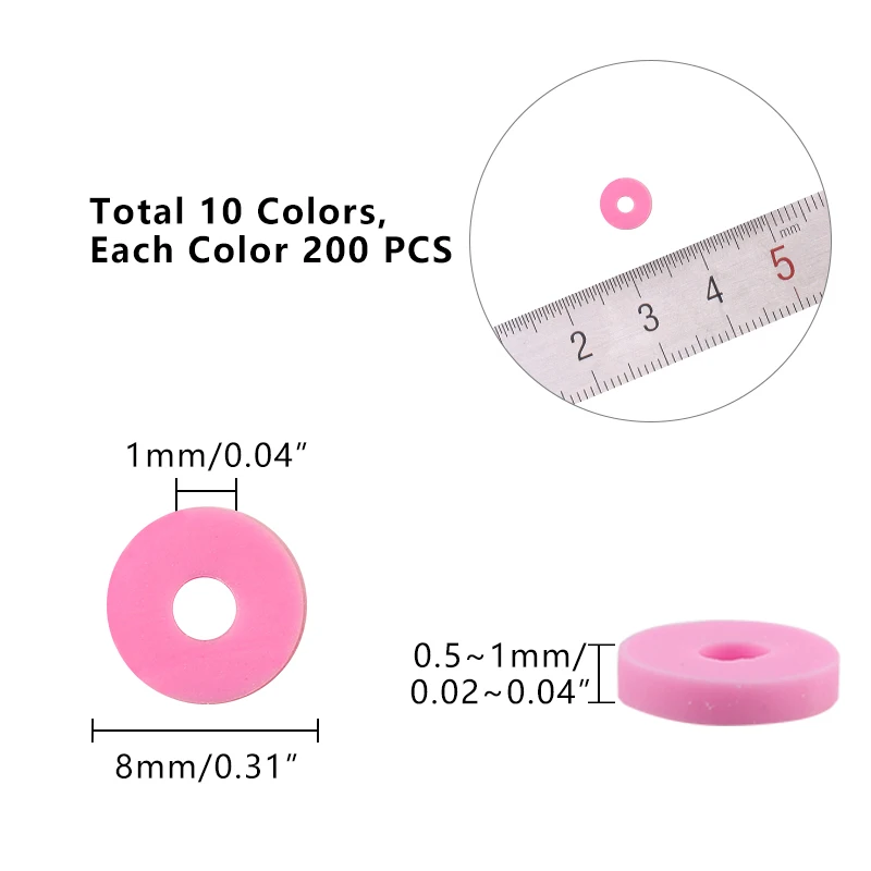 6mm Polymer Clay Beads Kit Flat Round Spacer Beads Kit with Alphabet Beads Pearls for Bracelets Necklace Making Jewelry DIY