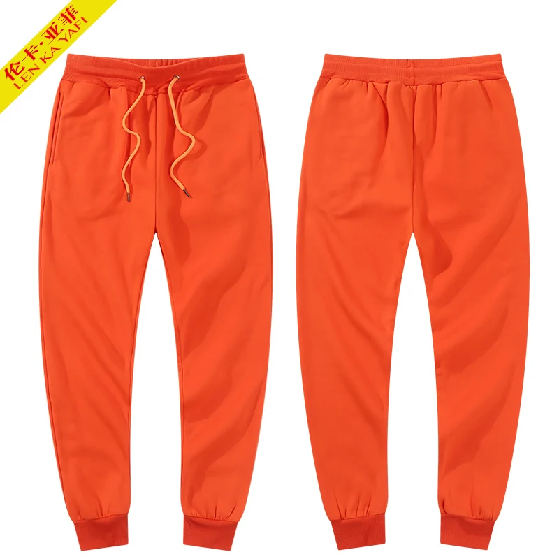 

Men's Pants Sweatpants Women Joggers Orange Brown Winter Fleece Jogging Trousers Sportspants Casual Fashion Loose Black Red