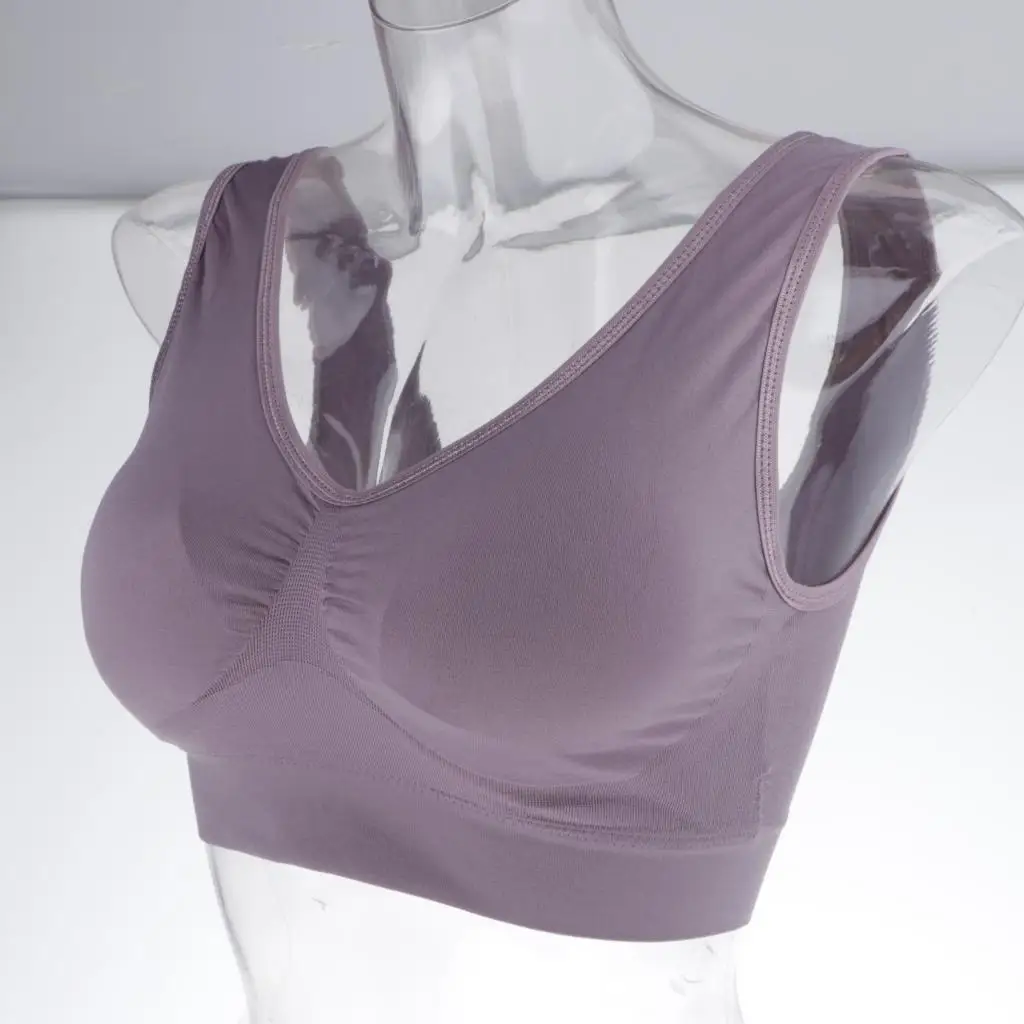 

Pack Of 3 Sports Bra With Pads Seamless Push Up Bra Plus Size XXXL Wireless