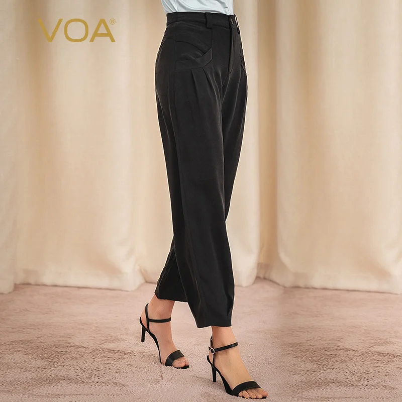 Тяжелая шелковая плиссированная сумка VOA со средней талией модель 100% года