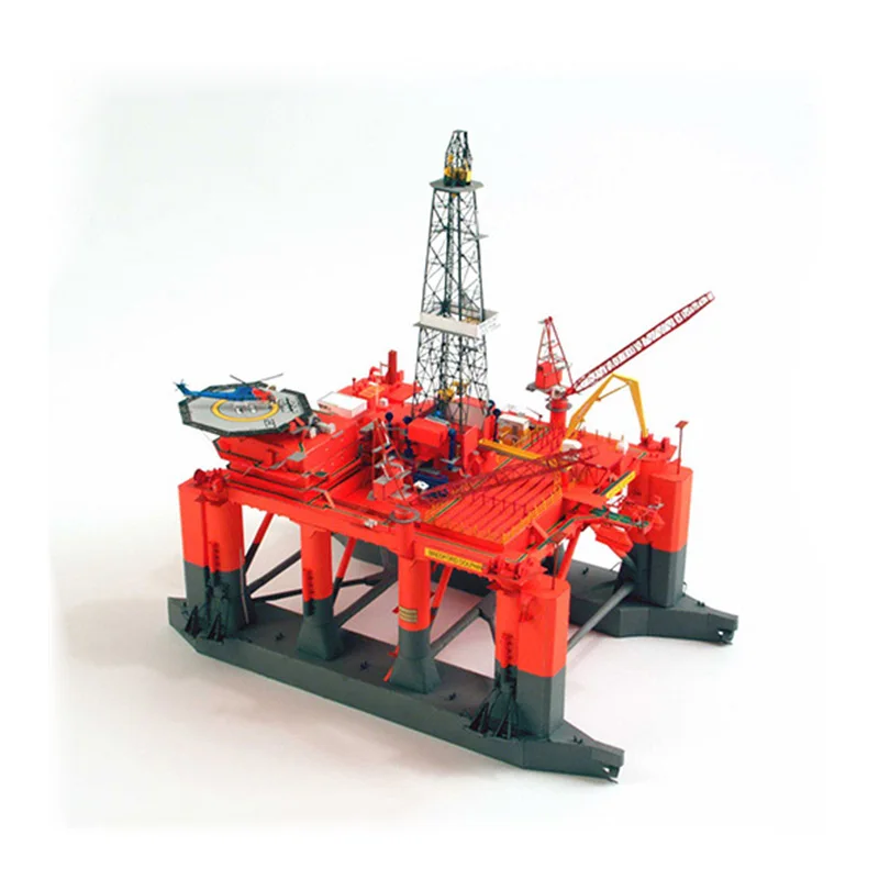 

1:400 Norway Bredford Dolphin 3D Paper Model Diecast Semi-submersible Oil Rig Three-dimensional Paper Model Toys for Adults
