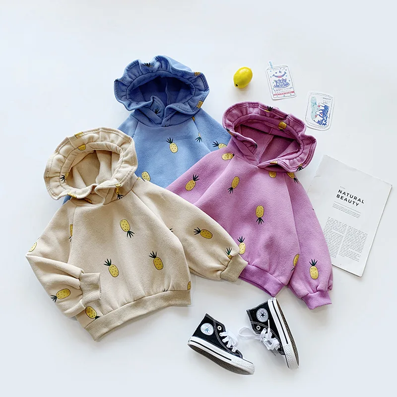Autumn and Winter Children's Sweater Baby Girl Jacket Kids Girl's Sweatshirts Hooded Tops Children Outfits Clothing