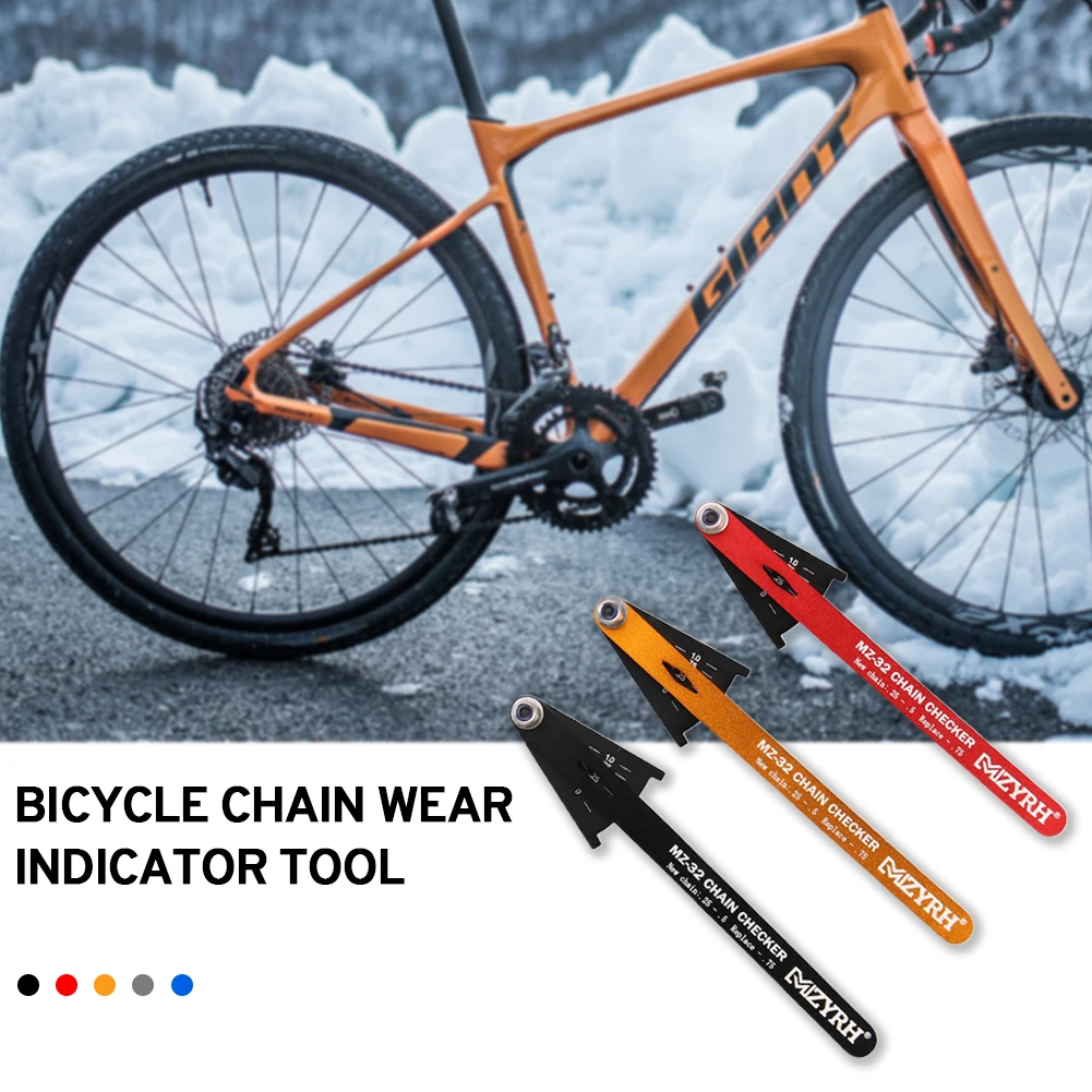 

MTB Bicycle Chain Wear Indicator Tool Chain Checker Kits Multi-Functional Mountain Road Bike Chain Tool Cycling Repair Tool