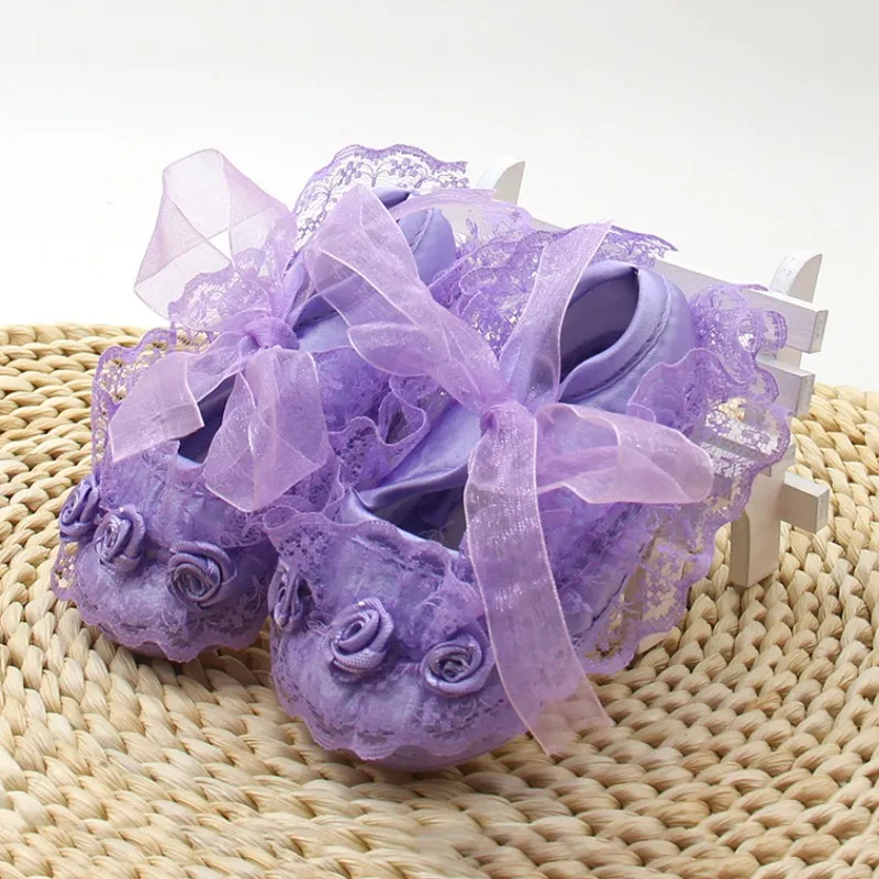 Кружевная ткань для новорожденных девочек обувь принцессы с мягкой подошвой