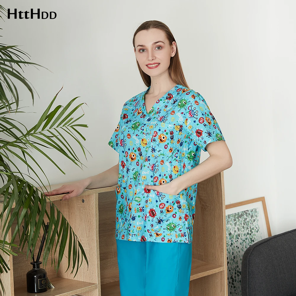 Топы/штаны для ухода за домашними животными рубашки с мультяшным принтом и