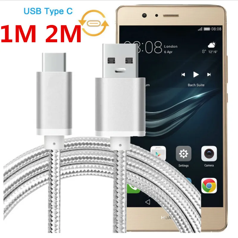 Кабель 1 м 2 type C для huawei P20 Lite P 20 Pro P20lite P20Pro USB синхронизации данных длинный зарядный