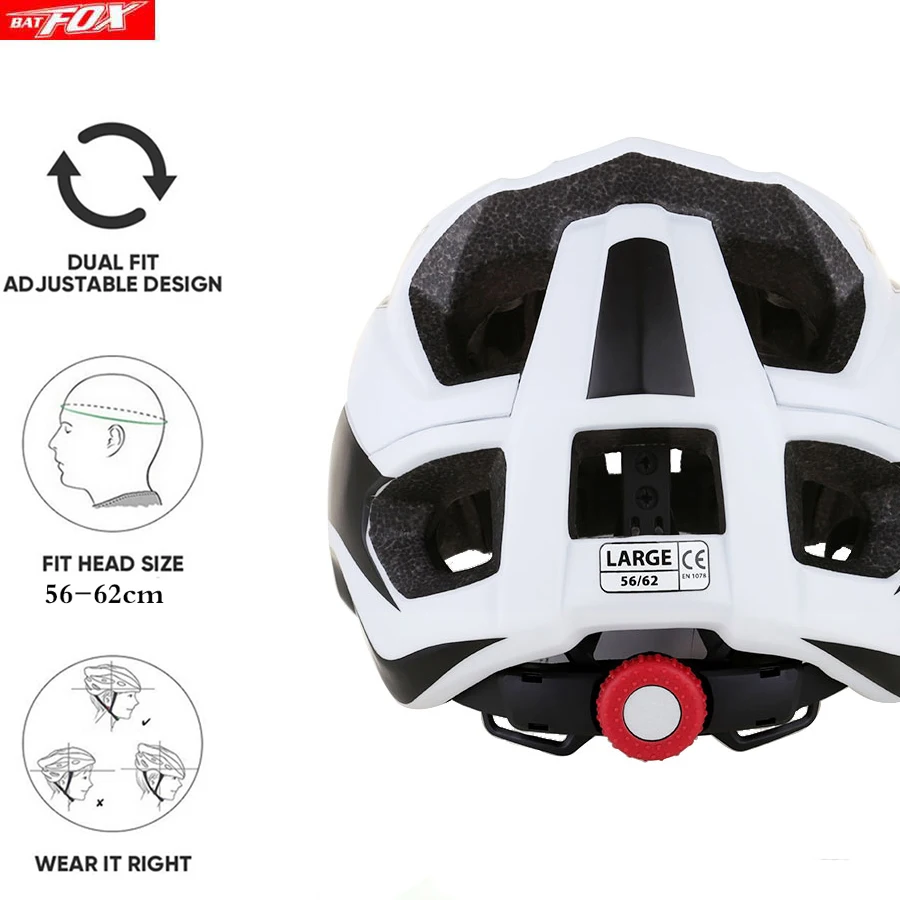 BATFOX матовый зеленый и черный велосипедный шлем для мужчин женщин ПК горных