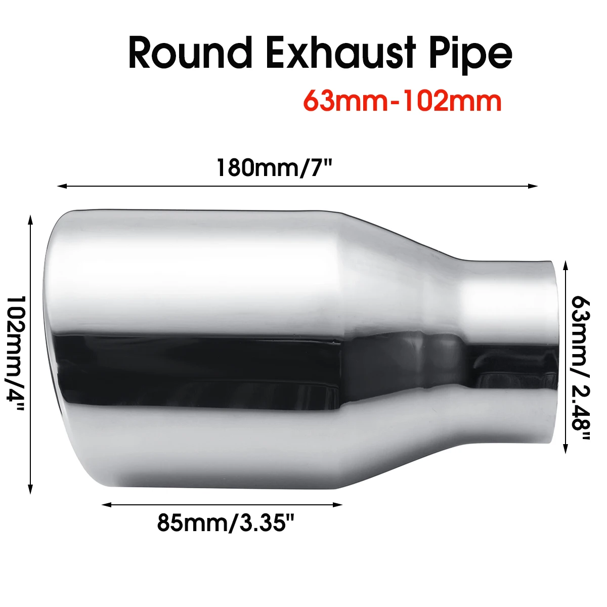 Автомобильный глушитель выхлопной трубы 63 101 мм одиночный/двойной настенный