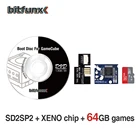 Установленные игровые карты Bitfunx TF SD для Nintendo Gamecube NGC и адаптера SD2SP2 со сменным швейцарским диском загрузки + чип XENO Modchip