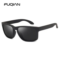 fuqian 2022 fashion square polarized sunglasses men vintage plastic male sun glasses women stylish black sport shades uv400