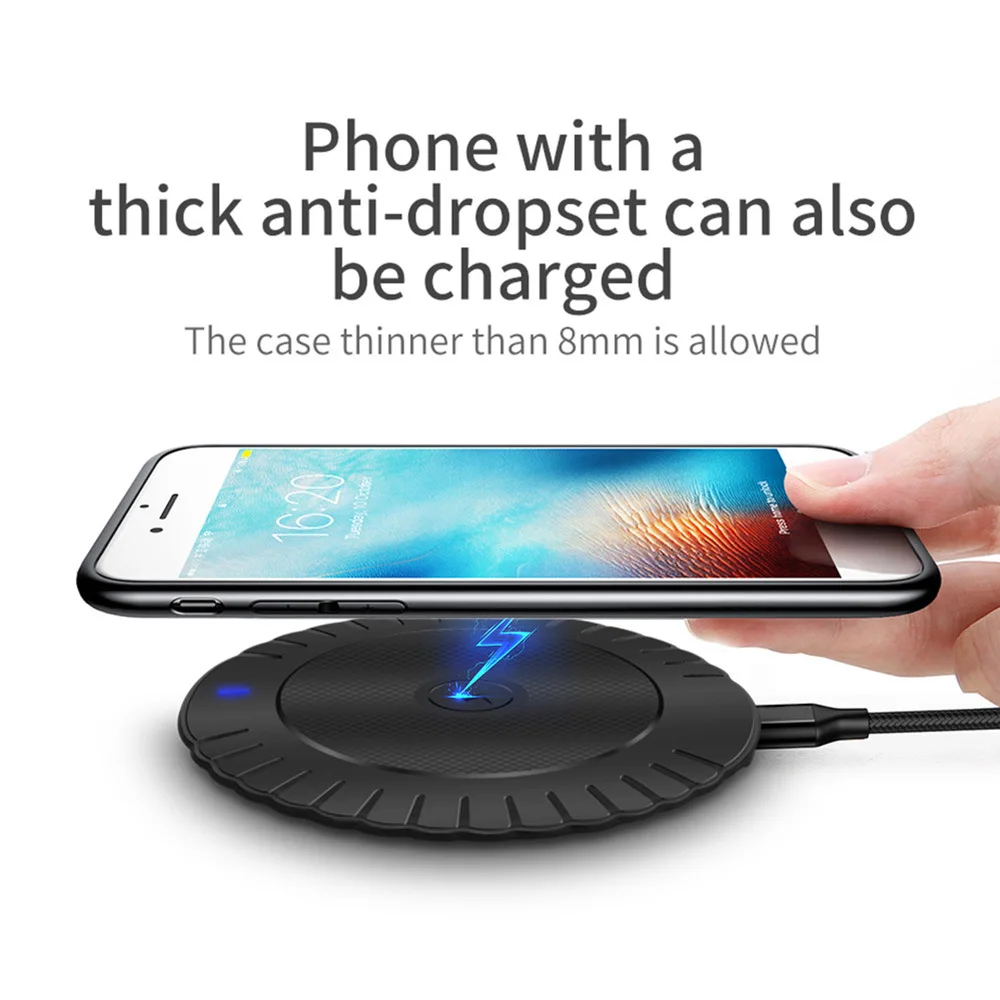 B246 Быстрое беспроводное зарядное устройство для Iphone 11 XS Max X 8 plus Qi 10 Вт