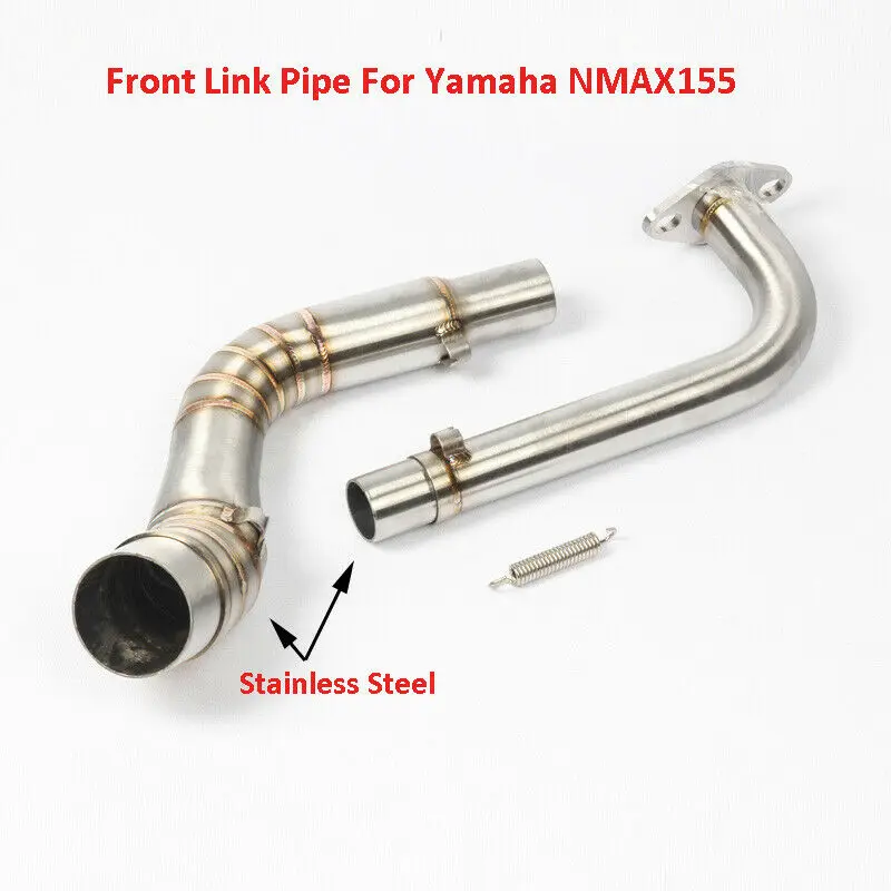 

Motorcycle Exhaust System 51mm Muffler Tail Pipe Front Connect Tube For Yamaha NMAX125 NMAX155 NVX155 AEROX155 Slip On Escape