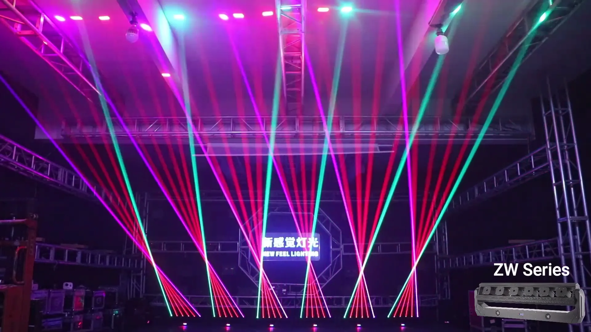 

6 eyes green fat beam laser bar 6x90mw dmx moving head laser light