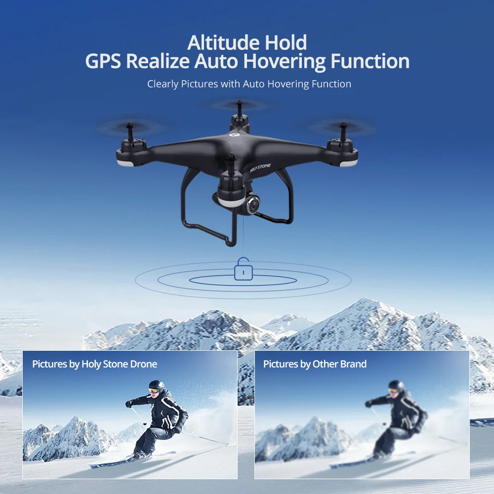 Holy Stone HS120D gps RC Дрон Профессиональный FPV 1080P HD камера дроны следуем за мной gps ГЛОНАСС Квадрокоптер Wifi RC вертолет