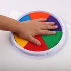 Забавные на возраст от 6 до 24 Цвета чернила прокладка для печати DIY Пальчиковые краски Craft Scrapbooking для детей Монтессори рисования для детей возраста от 0 до 12 месяцев Детские игрушки