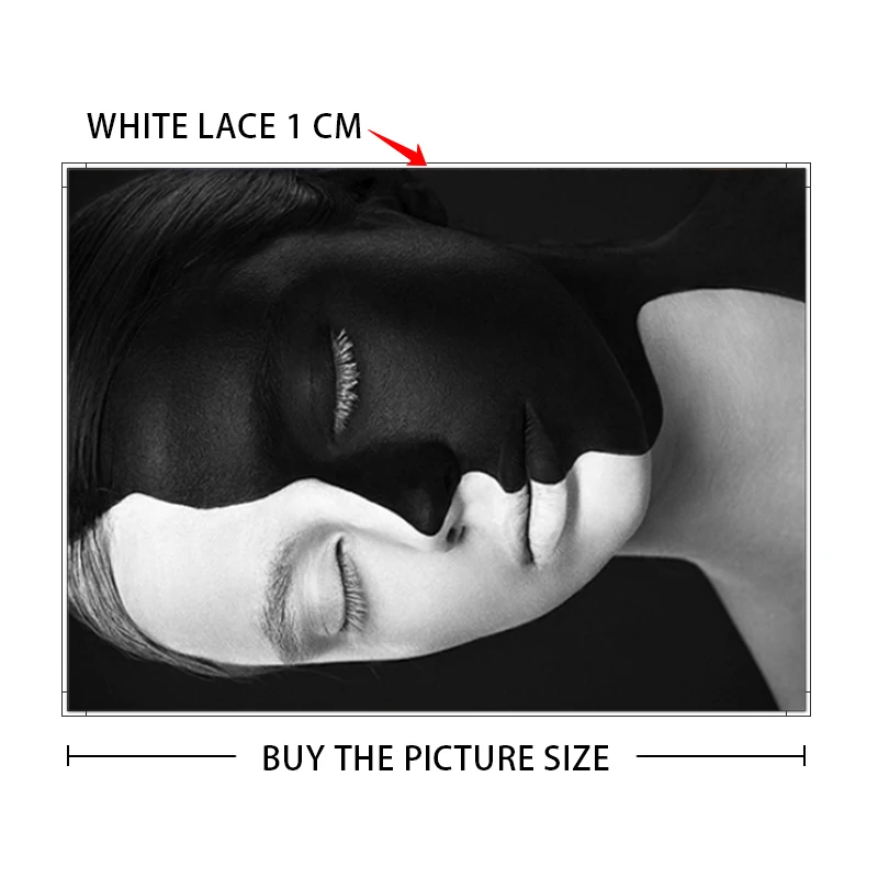 

Abstract Nordic Style Art Poster Portrait Painting Black And White Faces Print Canvas Pictures Wall Art Decor For Living Room